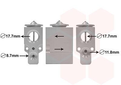 Клапан расширительный кондиционера Van Wezel 43001488