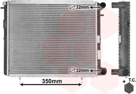 Радиатор охлаждения двигателя Van Wezel 43002045