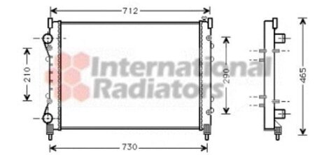 Радиатор охлаждения двигателя Van Wezel 43002233