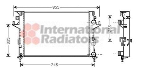 Радиатор охлаждения двигателя Van Wezel 43002291