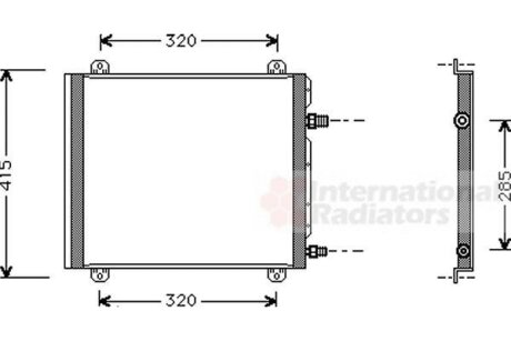 Радиатор кондиционера (Конденсатор) Van Wezel 43005235