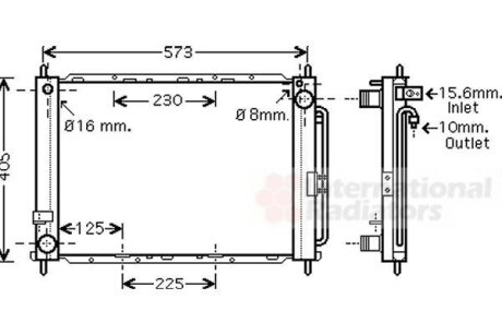 Радиатор охлаждения двигателя Van Wezel 4300M500