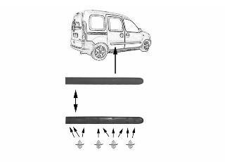 Накладка двери задней правой Van Wezel 4310426