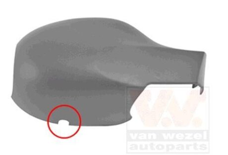 Крышка бокового зеркала правого Van Wezel 4325844