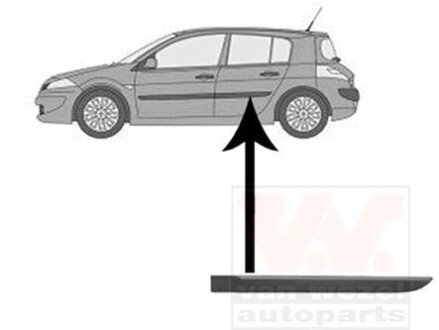 Накладка двери задней левой Van Wezel 4327425