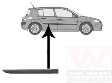 Накладка двери задней правой Van Wezel 4327426