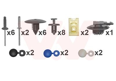 Крепление монтажное бампера, комплект Van Wezel 4327794