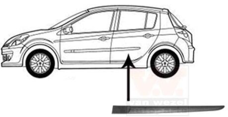 Накладка двери задней левой Van Wezel 4331425
