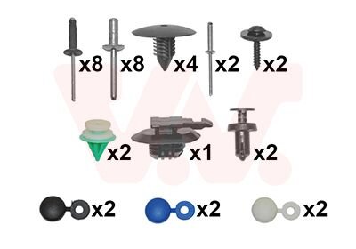 Крепление монтажное бампера, комплект Van Wezel 4331794