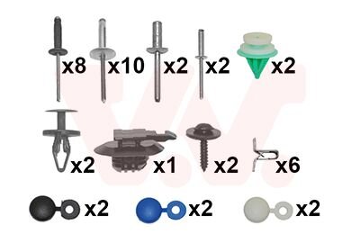 Крепление монтажное бампера, комплект Van Wezel 4333794