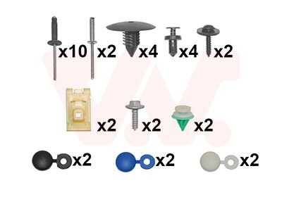 Крепление монтажное бампера, комплект Van Wezel 4366794