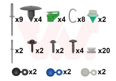 Крепление монтажное бампера, комплект Van Wezel 4371794