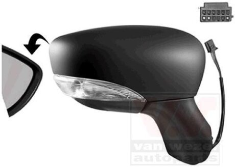 Зеркало наружное заднего вида правое Van Wezel 4373806