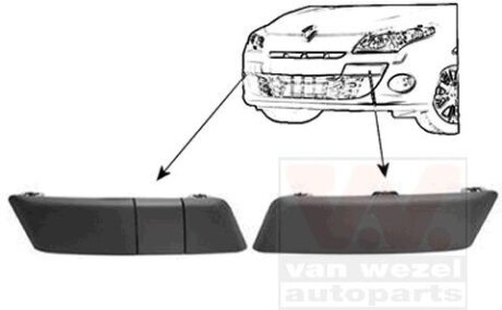 Бампер передний Van Wezel 4377580