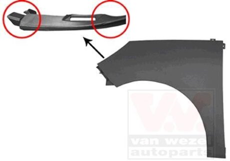 Крыло переднее левое Van Wezel 4380657