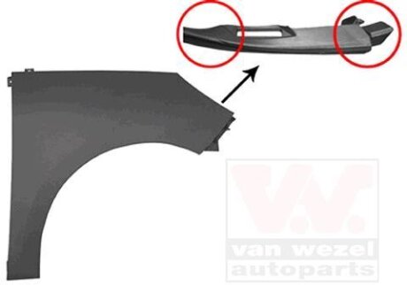 Крыло переднее правое Van Wezel 4380658