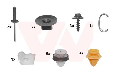 Крепление монтажное бампера, комплект Van Wezel 4386793