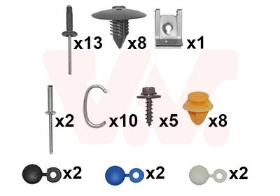 Крепление монтажное бампера, комплект Van Wezel 4386794