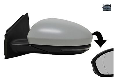 Зеркало наружное заднего вида левое Van Wezel 4407807