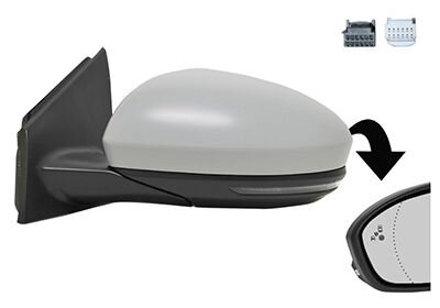 Зеркало наружное заднего вида левое Van Wezel 4407827