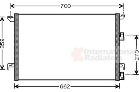 Радиатор кондиционера (Конденсатор) Van Wezel 47005060