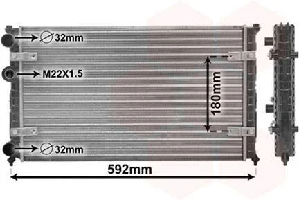 Радиатор охлаждения двигателя Van Wezel 49002023