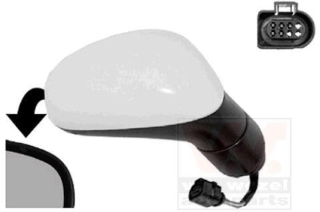 Зеркало наружное заднего вида правое Van Wezel 4939808