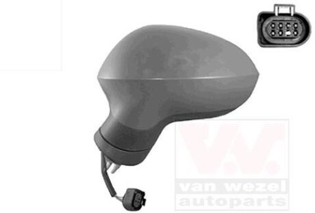 Зеркало наружное заднего вида левое Van Wezel 4940817