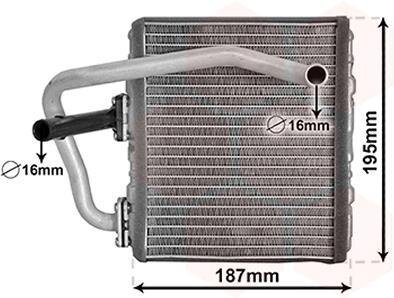 Радиатор отопителя салона Van Wezel 51006108