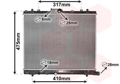 Радиатор охлаждения двигателя Van Wezel 52002136