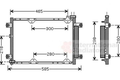 Радиатор кондиционера (Конденсатор) Van Wezel 52005075
