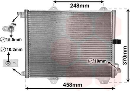 Радиатор кондиционера (Конденсатор) Van Wezel 52005088