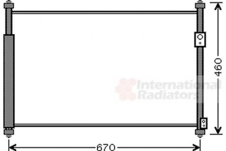 Радиатор кондиционера (Конденсатор) Van Wezel 52005108
