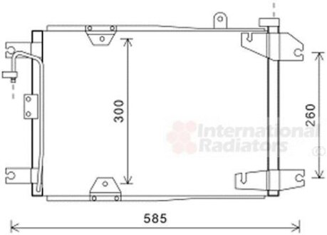 Радиатор кондиционера (Конденсатор) Van Wezel 52005132