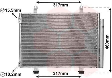 Радиатор кондиционера (Конденсатор) Van Wezel 52005133