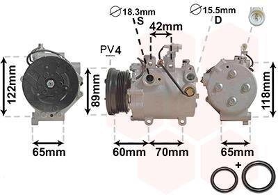Компрессор кондиционера Van Wezel 5200K125