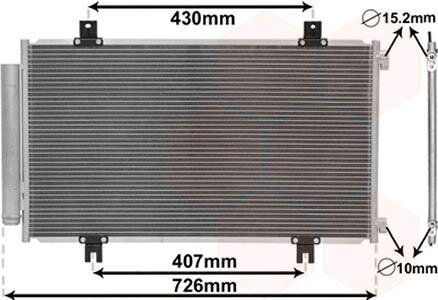 Радиатор кондиционера (Конденсатор) Van Wezel 52015701