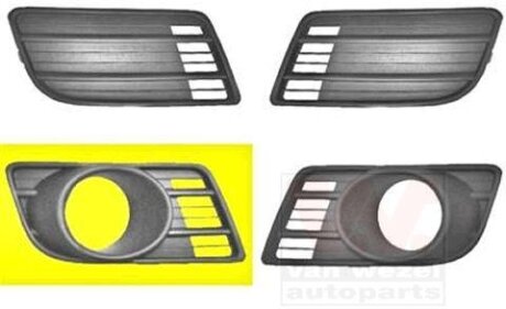 Решетка бампера переднего (заглушка) правая Van Wezel 5225594