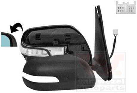 Зеркало наружное заднего вида правое Van Wezel 5250828