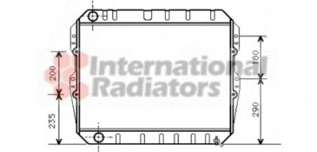 Радиатор охлаждения двигателя Van Wezel 53002134
