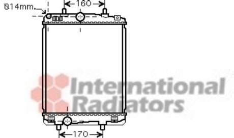 Радиатор охлаждения двигателя Van Wezel 53002364