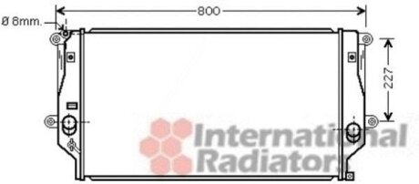 Радиатор охлаждения двигателя Van Wezel 53002401