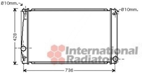Радиатор охлаждения двигателя Van Wezel 53002419