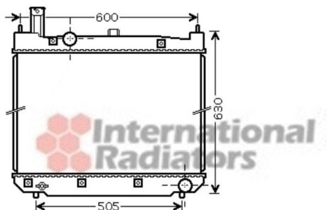 Радиатор охлаждения двигателя Van Wezel 53002471