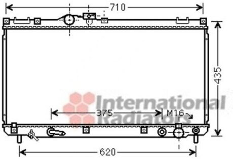 Радиатор охлаждения двигателя Van Wezel 53002556