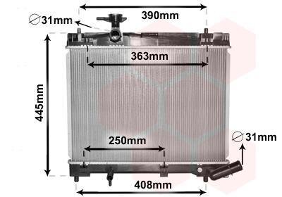Радиатор охлаждения двигателя Van Wezel 53002663