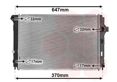 Радиатор охлаждения двигателя Van Wezel 53002700