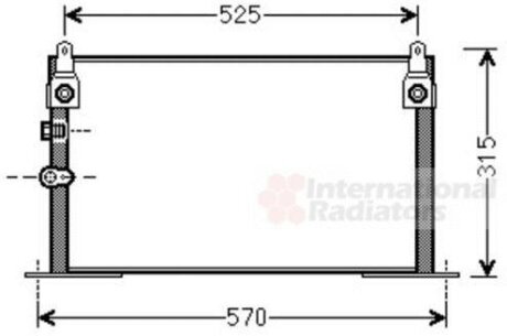 Радиатор кондиционера (Конденсатор) Van Wezel 53005585