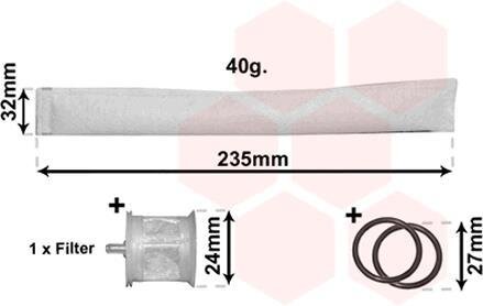 Осушитель кондиционера Van Wezel 5300D349