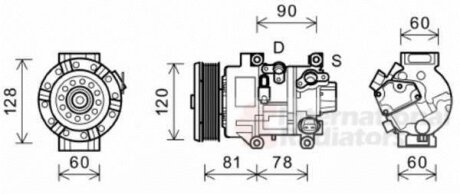 Компрессор кондиционера Van Wezel 5300K581